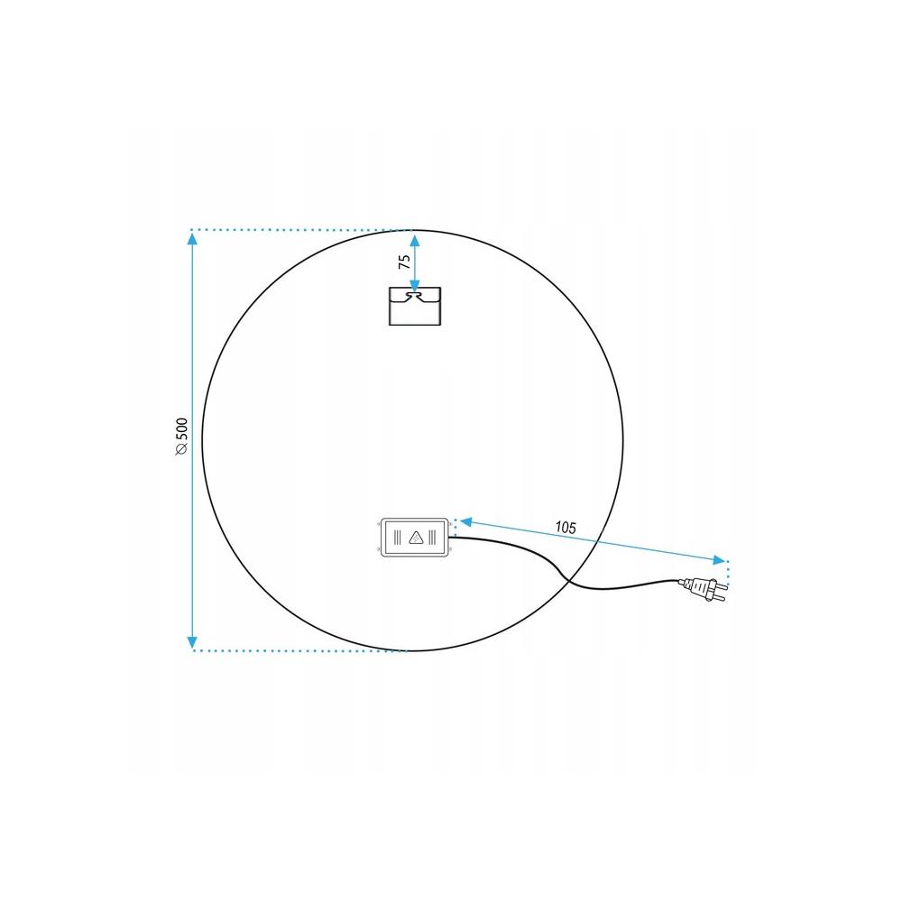 VÄGGLOSSD LED 50 cm BAS P11239