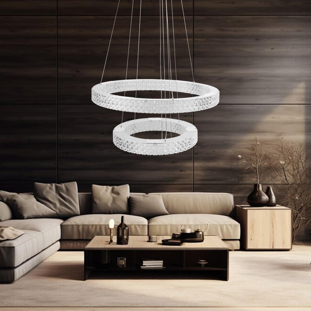 HÄNGLAMPA LED KRISTALL MS007-CP Krom