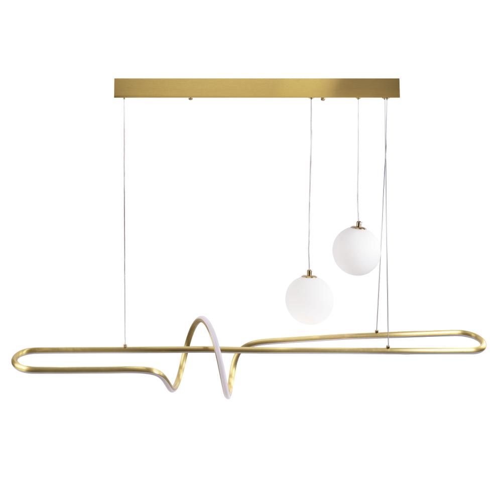 HÄNGANDE LED TAKLAMPA LHJ039-CP BORSTAD GULD