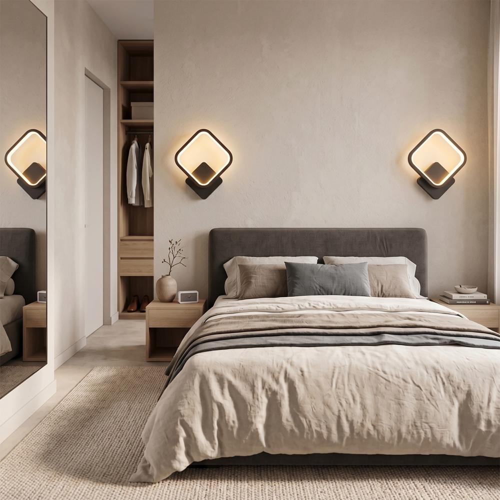 LED vägglampa LHJ122-W Svart