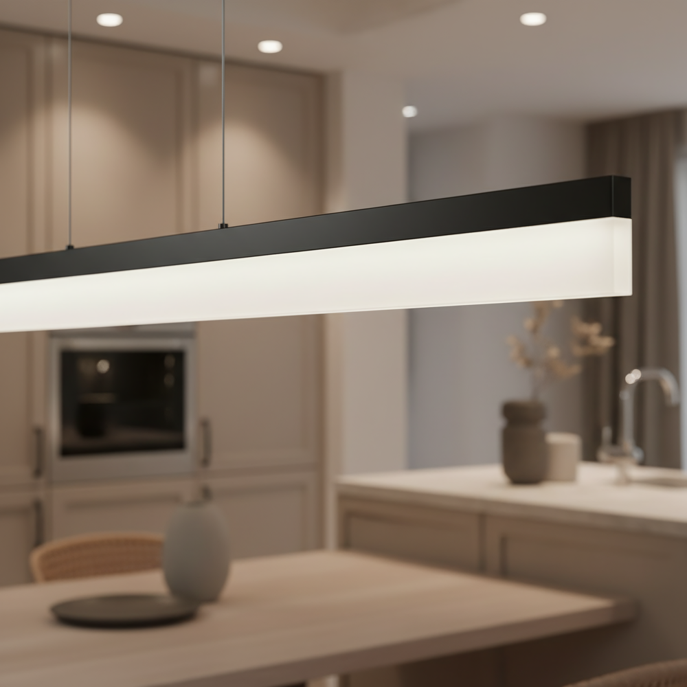Hängande LED-lampa APP1692-CP 120 cm Svart