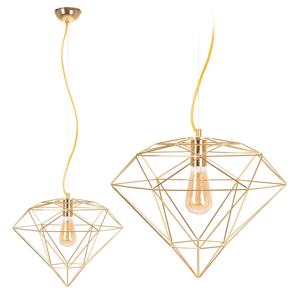 HÄNGLAMPA DIAMANT METALL LOFT APP562-1CP Ljusguld