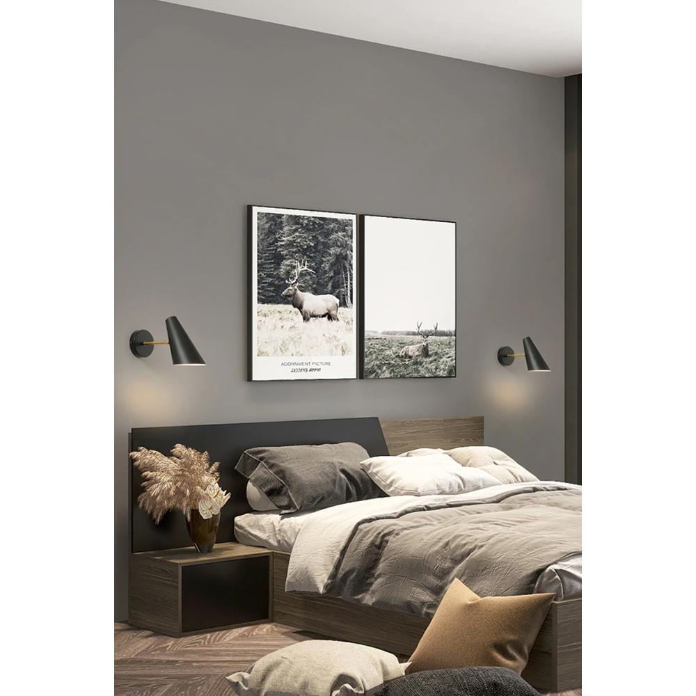 VÄGGLAMPA VÄGGLJUS APP1141-1W Svart