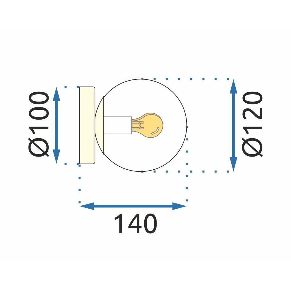 VÄGGLAMPA VÄGGLAMPE APP1250-1W Guld