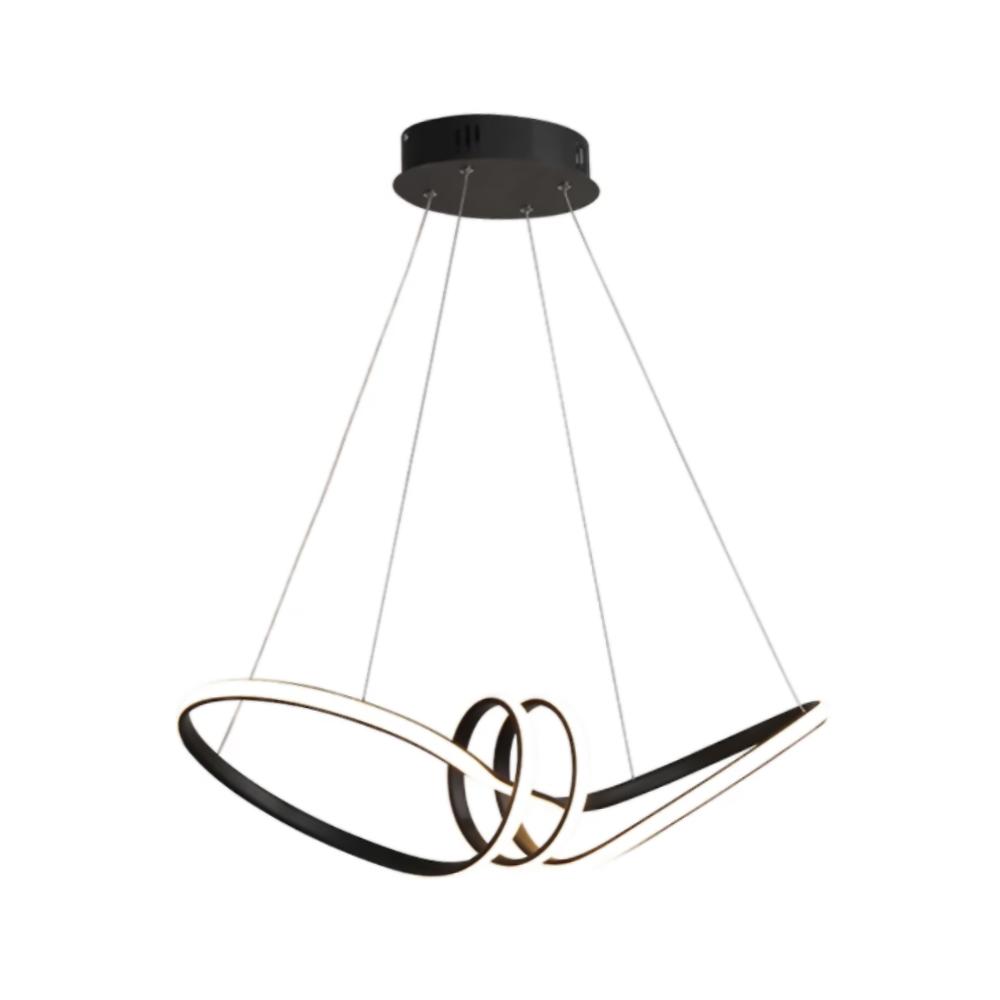 Modern taklampa LED + FJÄRRKONTROLL APP823-CP Svart