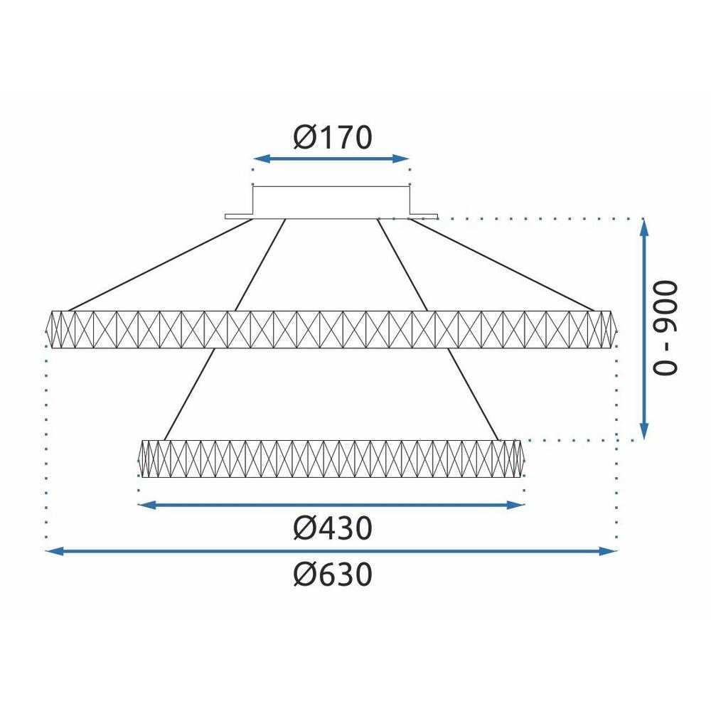 HÄNGLAMPA LED G044-2CP KROM