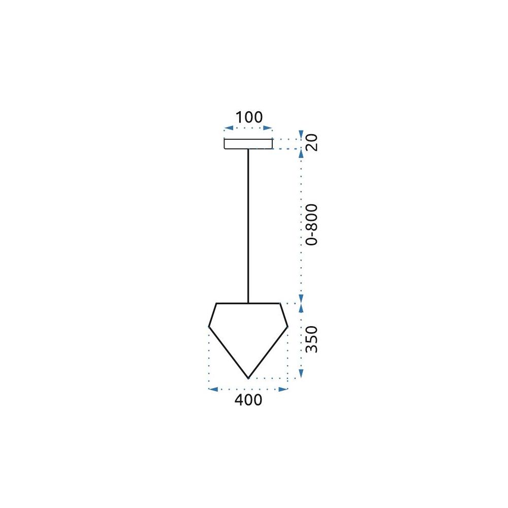 HÄNGLAMPA DIAMANT METALL LOFT APP563-1CP Svart
