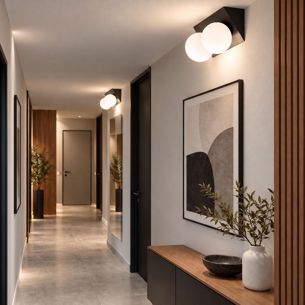 LAMPA ŚCIENNA KINKIET APP1230-2W Czarna