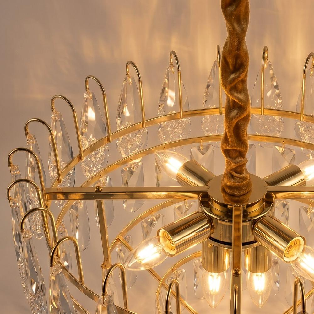 Kristall-pendellampa SWE080-CP 50cm GOLD