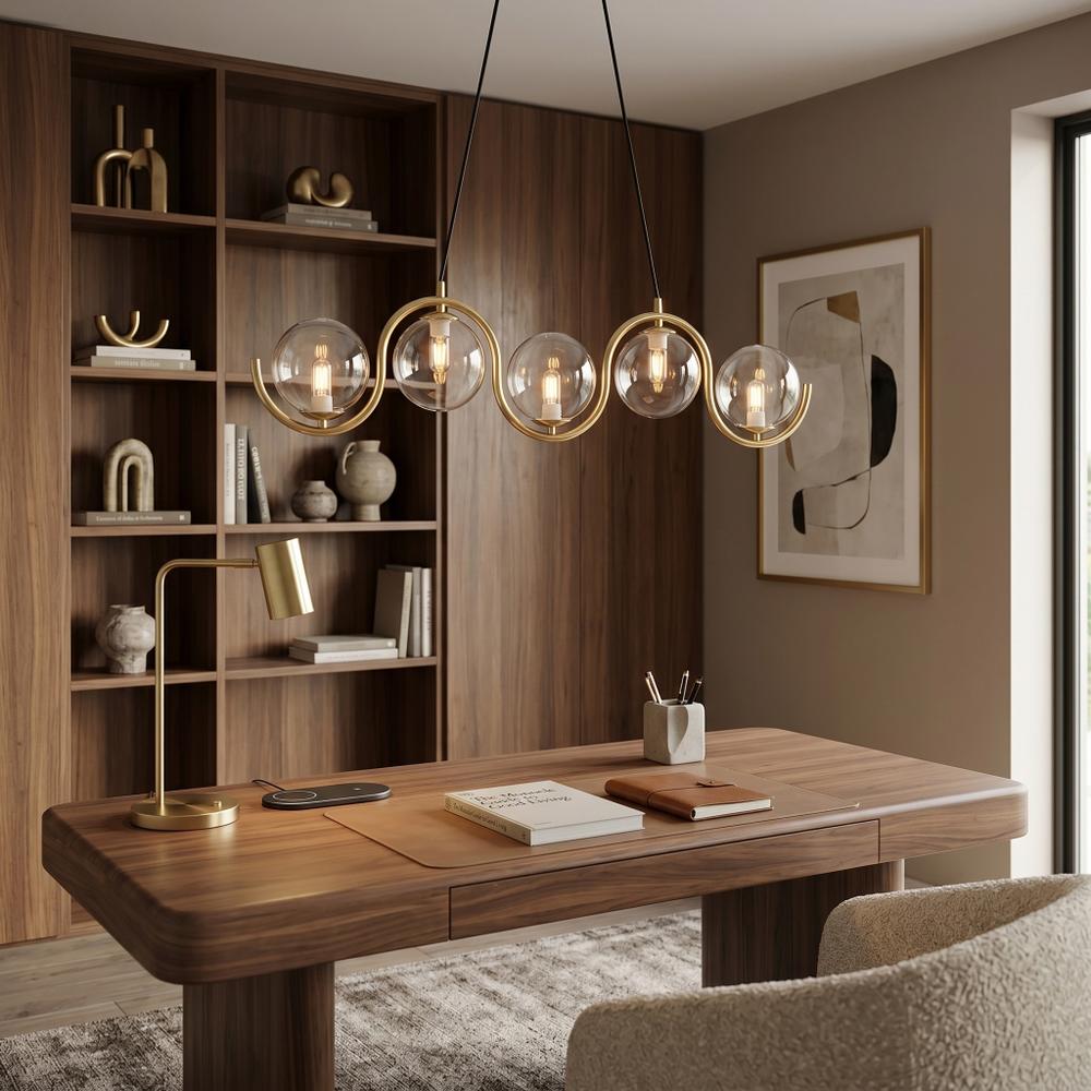 HÄNGANDE TAKLAMPA APP1440-5CP Guld