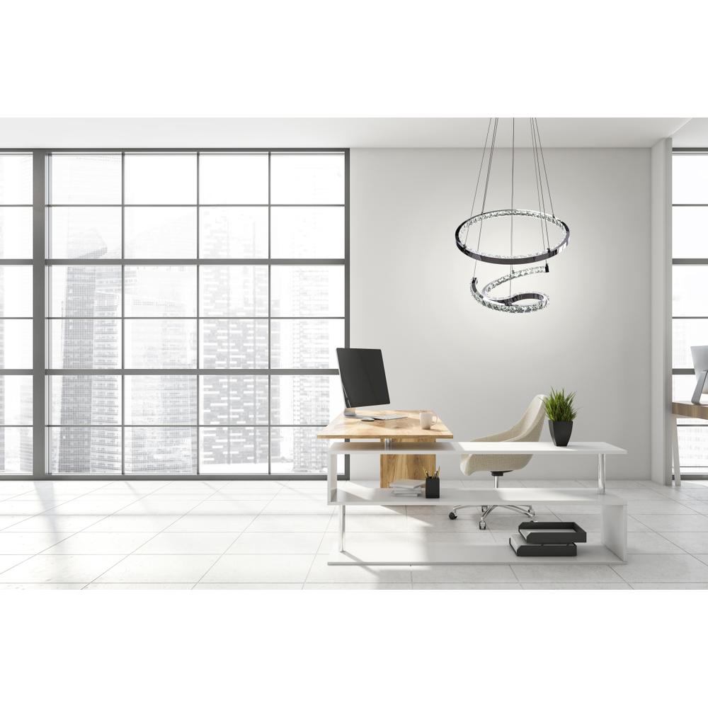 HÄNGANDE KRISTALLAMPA RING LED APP773-2CP