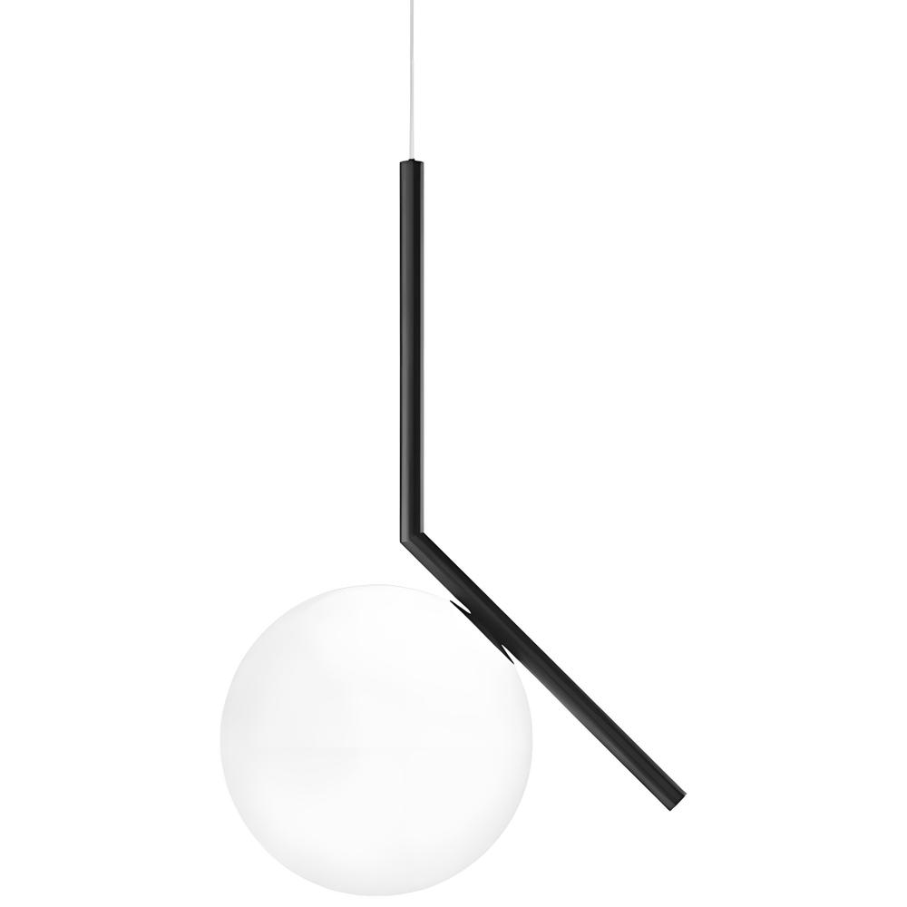 Taklampa Hängande Glasglob G107-1W Svart Vit