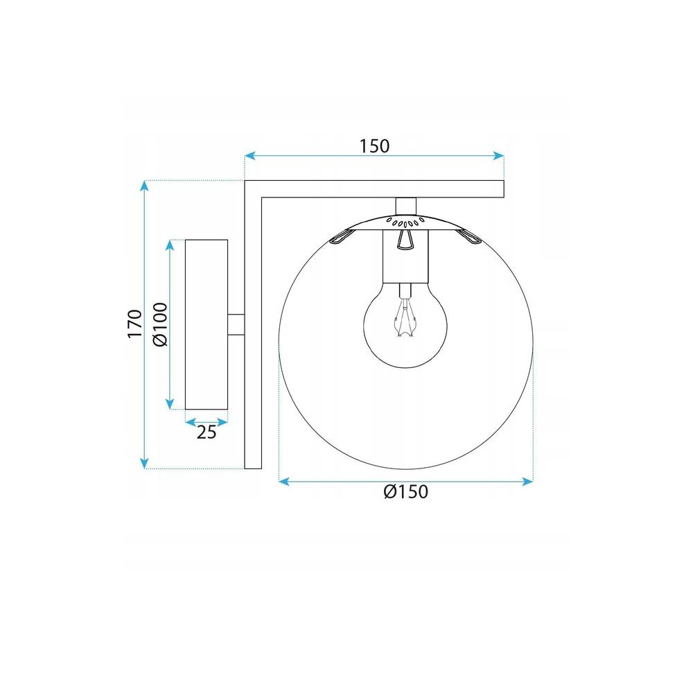 Vägglampa G101-1W Svart Vit