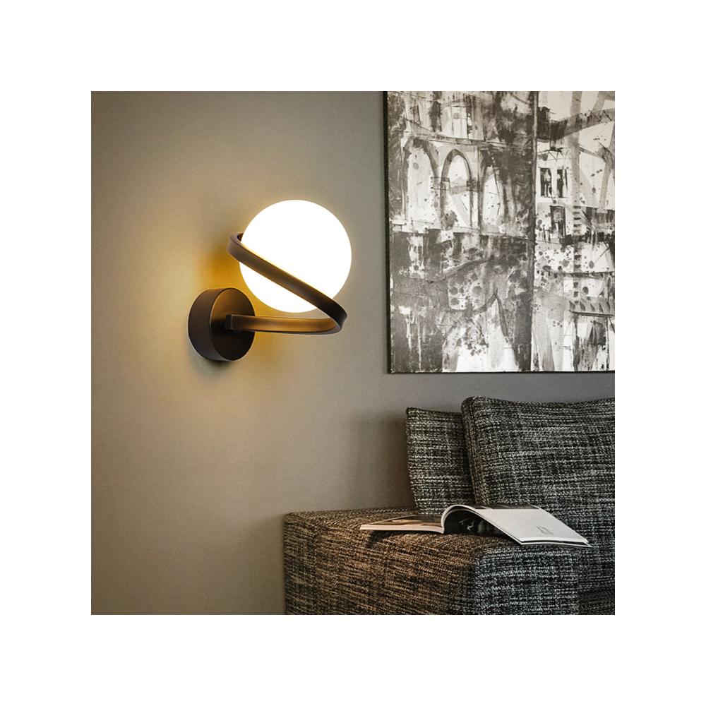 VÄGGLAMPA VÄGGLJUS APP1209-1W Svart
