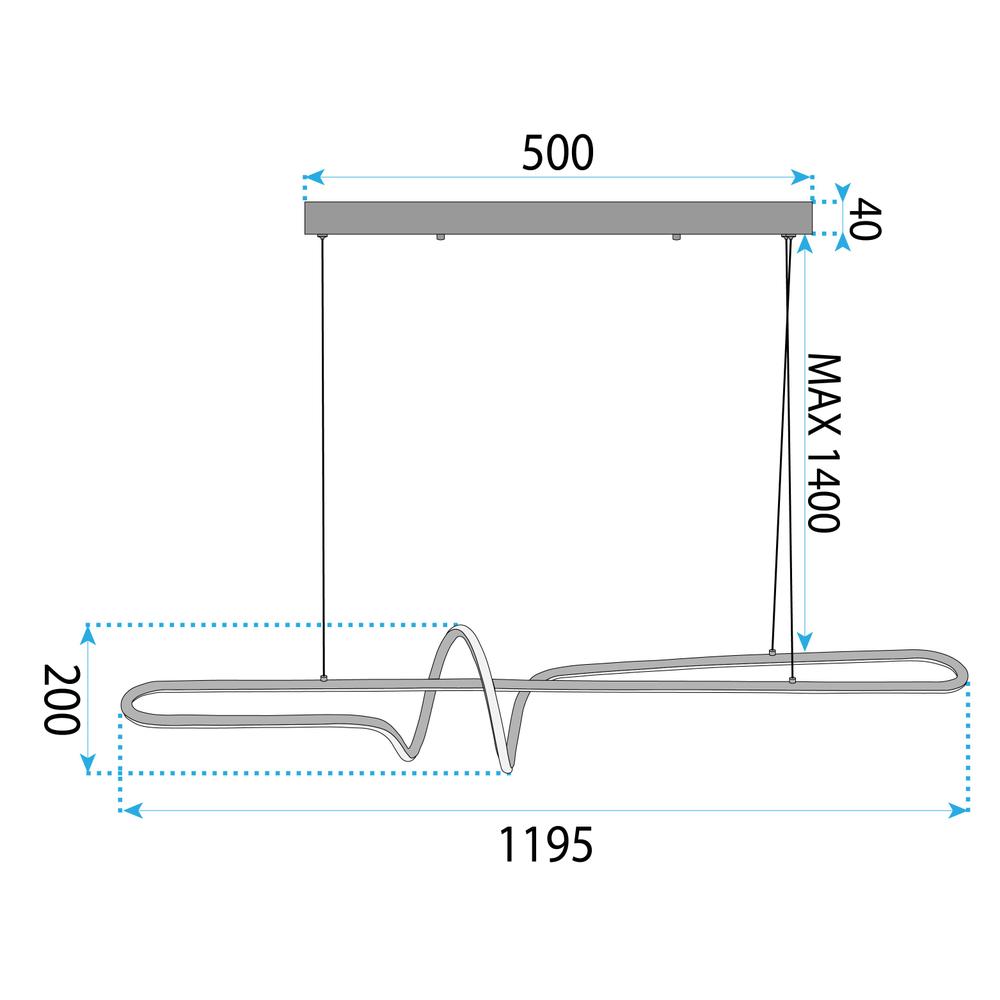HÄNGANDE TAKLAMPA LED LHJ038-CP GULDBORSTAD