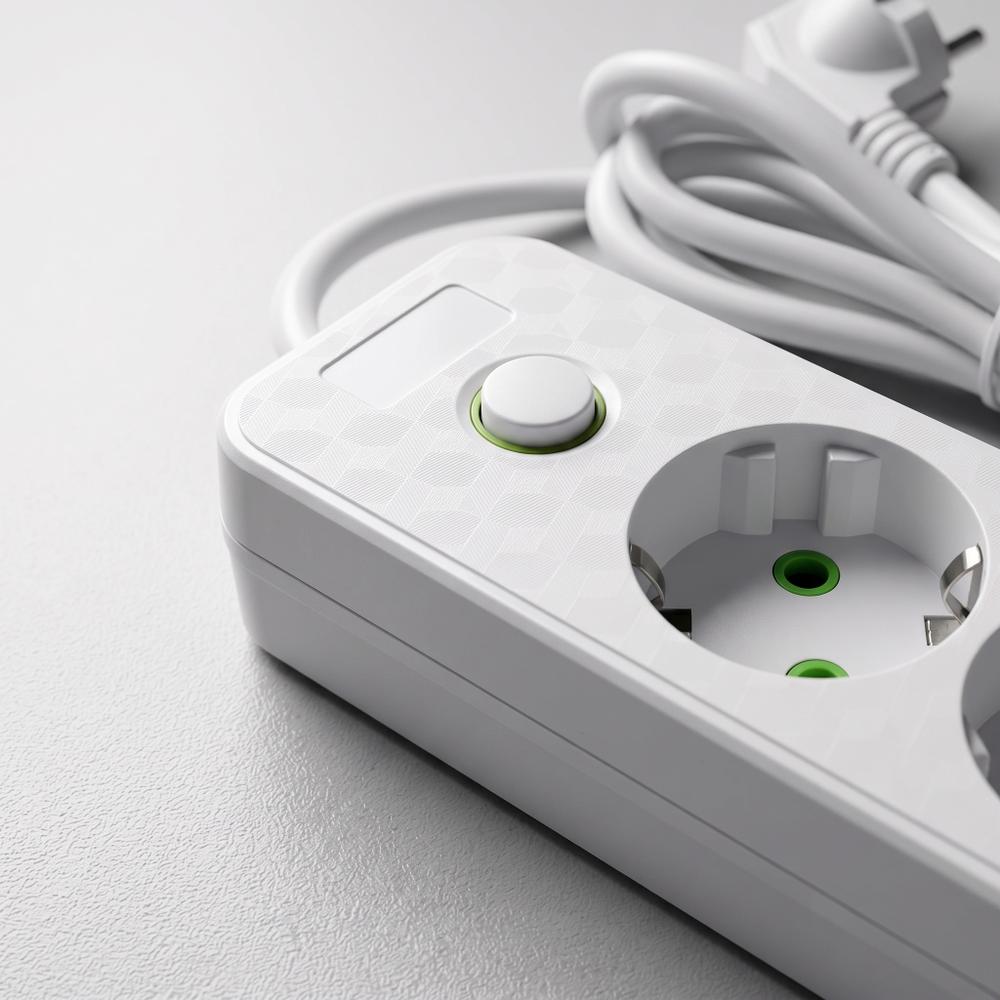 Power strip Extension cord 3 outlets + 2x USB-A + USB-C JNH020-3A White