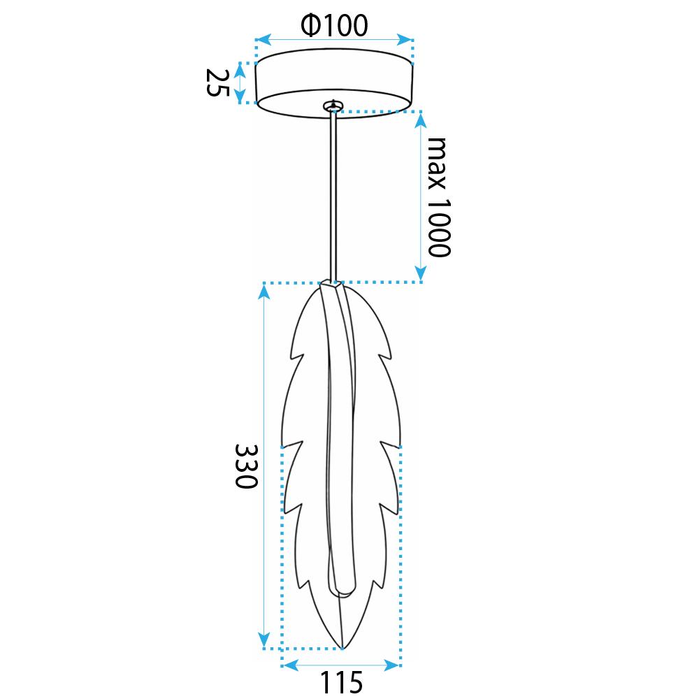 TAKLAMPA HÄNGANDE LED G157-CP GULD
