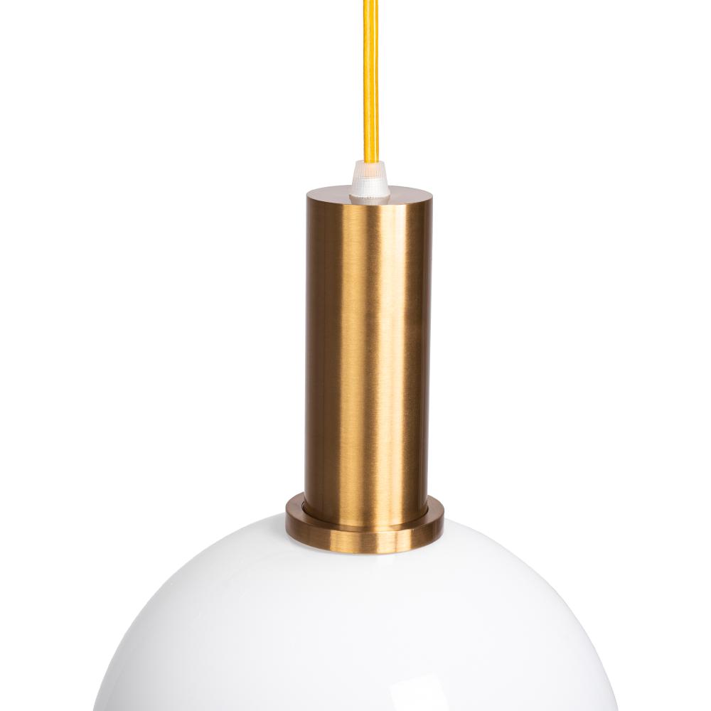 Hängande Lampa i Glas Mjölkvit Kula APP666-1CP Guld