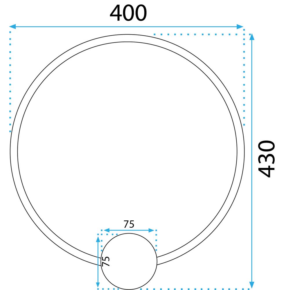 VÄGGLAMPA VÄGGLEDSARMATUR LED APP1386-CW SVART 40cm