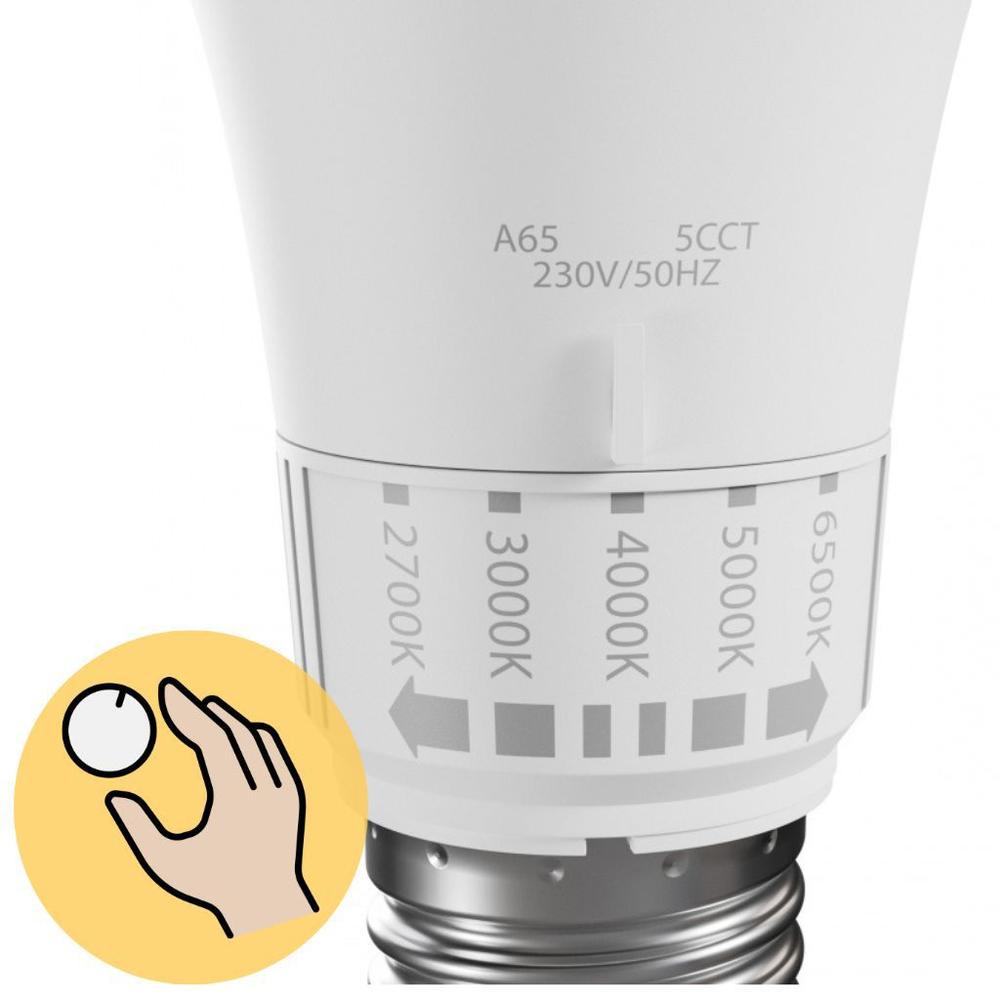 LED-lampa 5 ljusfärger GLS E27 230V 13W 5CCT