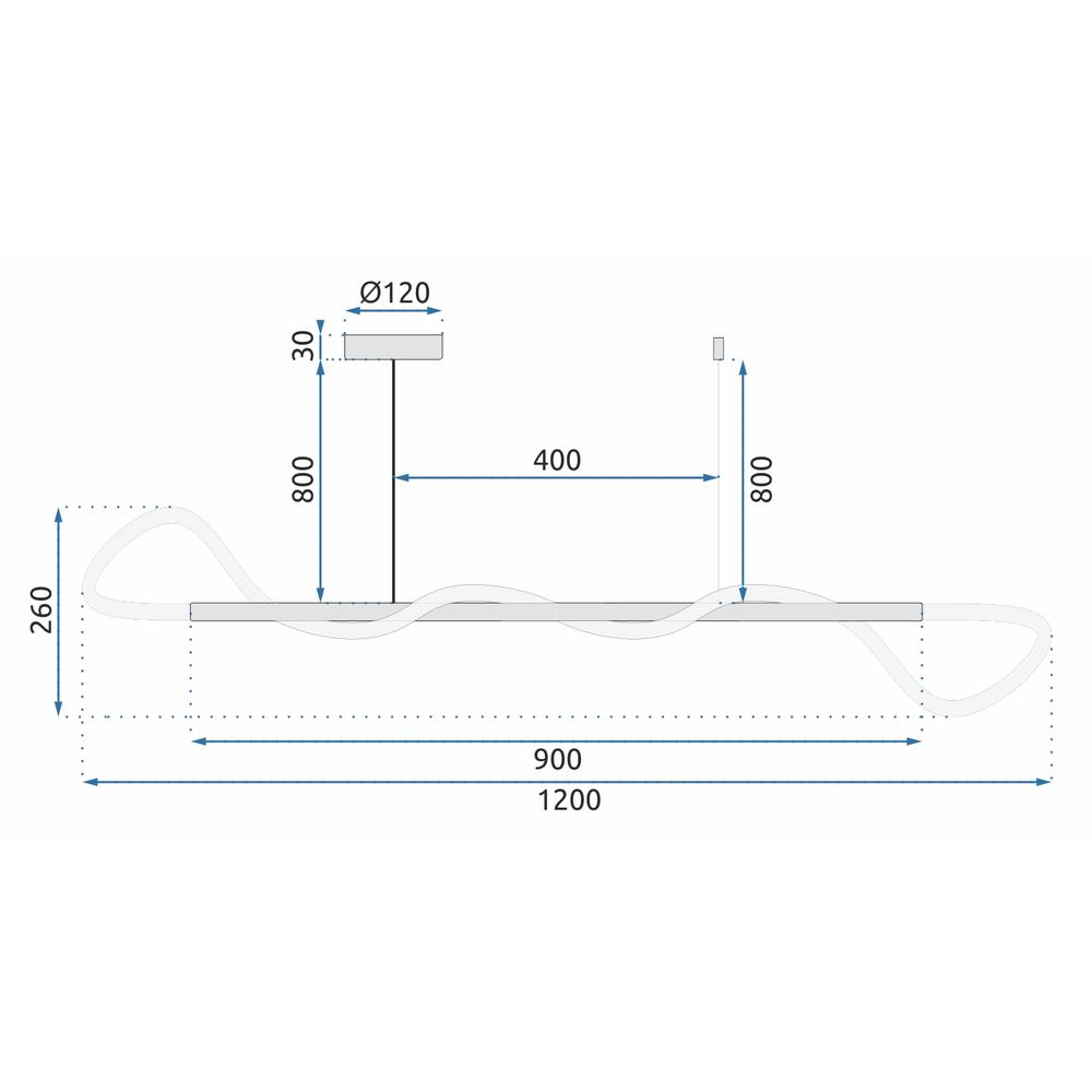 LED takplampa APP855-CP Long Krom