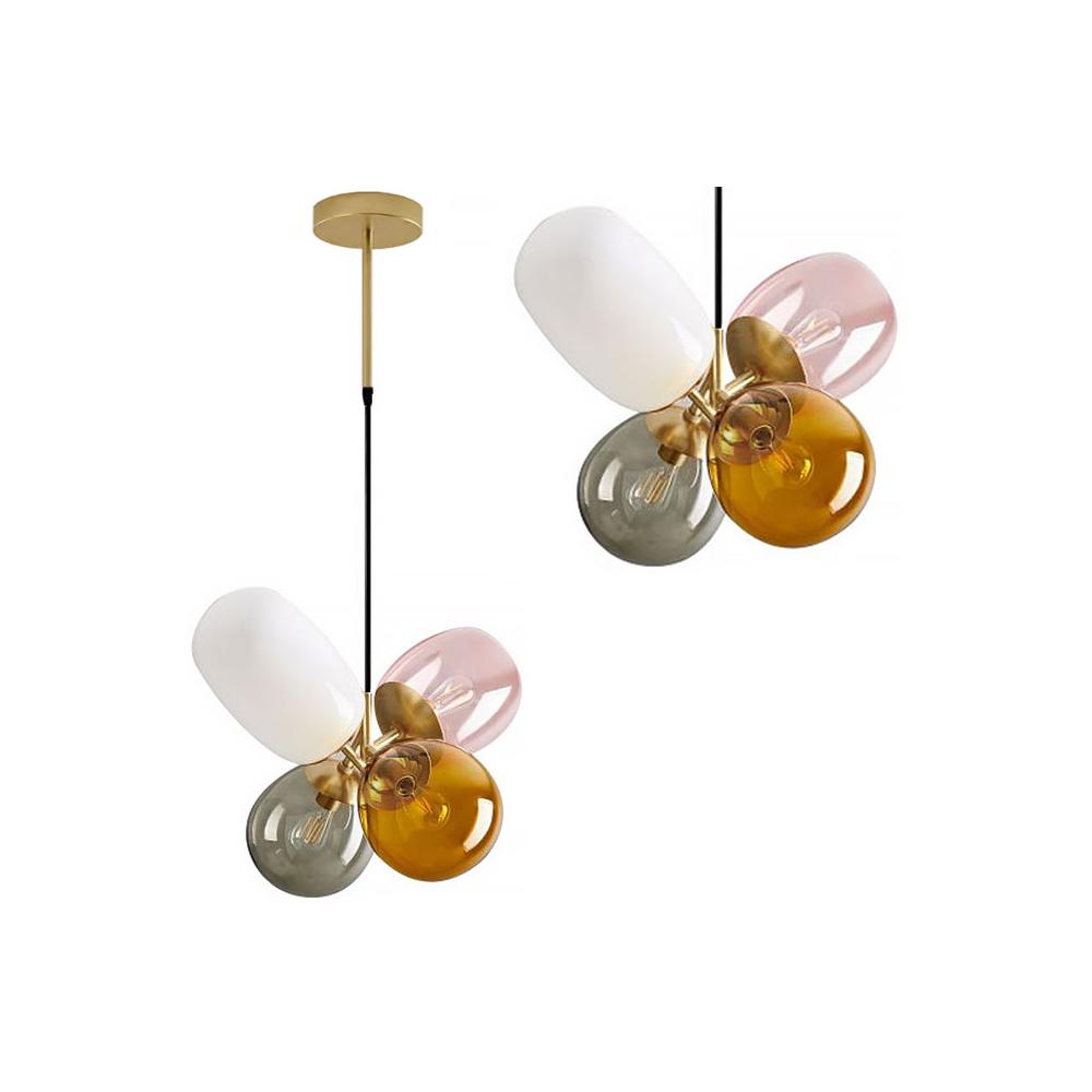 Glaspendellampa för Tak APP436-4C Multicolor