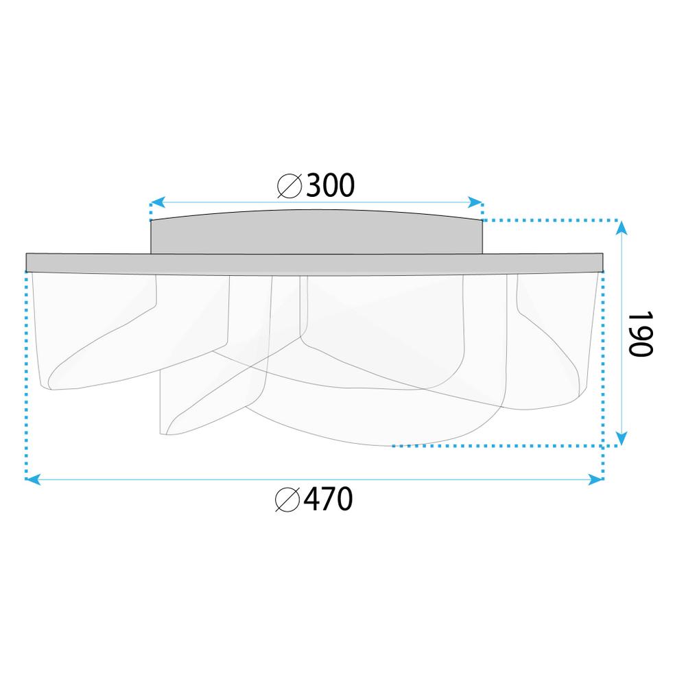 Taklampa G139-C 50 cm LED-plafond GULD