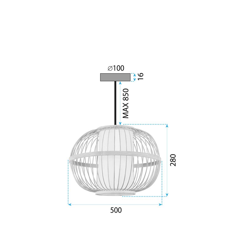 HÄNGANDE TAKLAMPA BOHO APP1632-1CP 50 cm