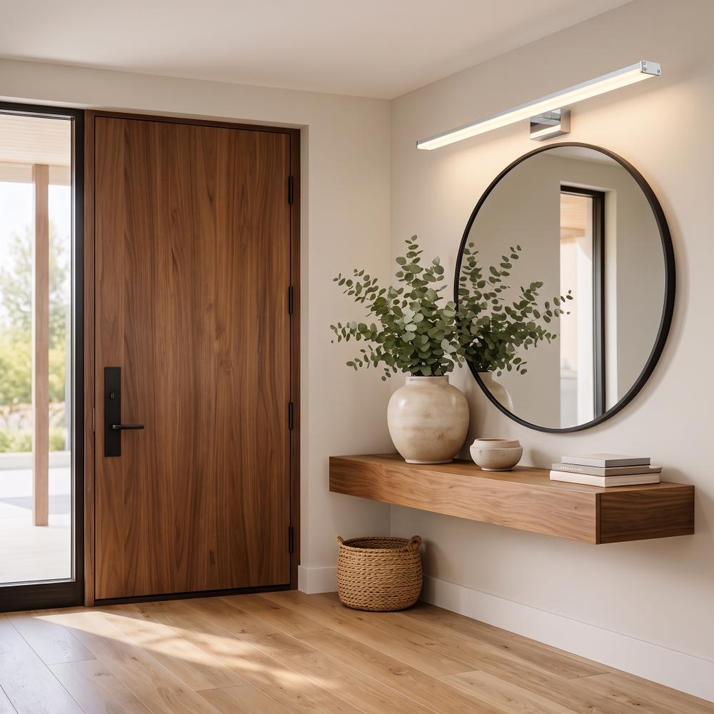 LED sieninis šviestuvas 8W 40CM APP368-1W CHROM