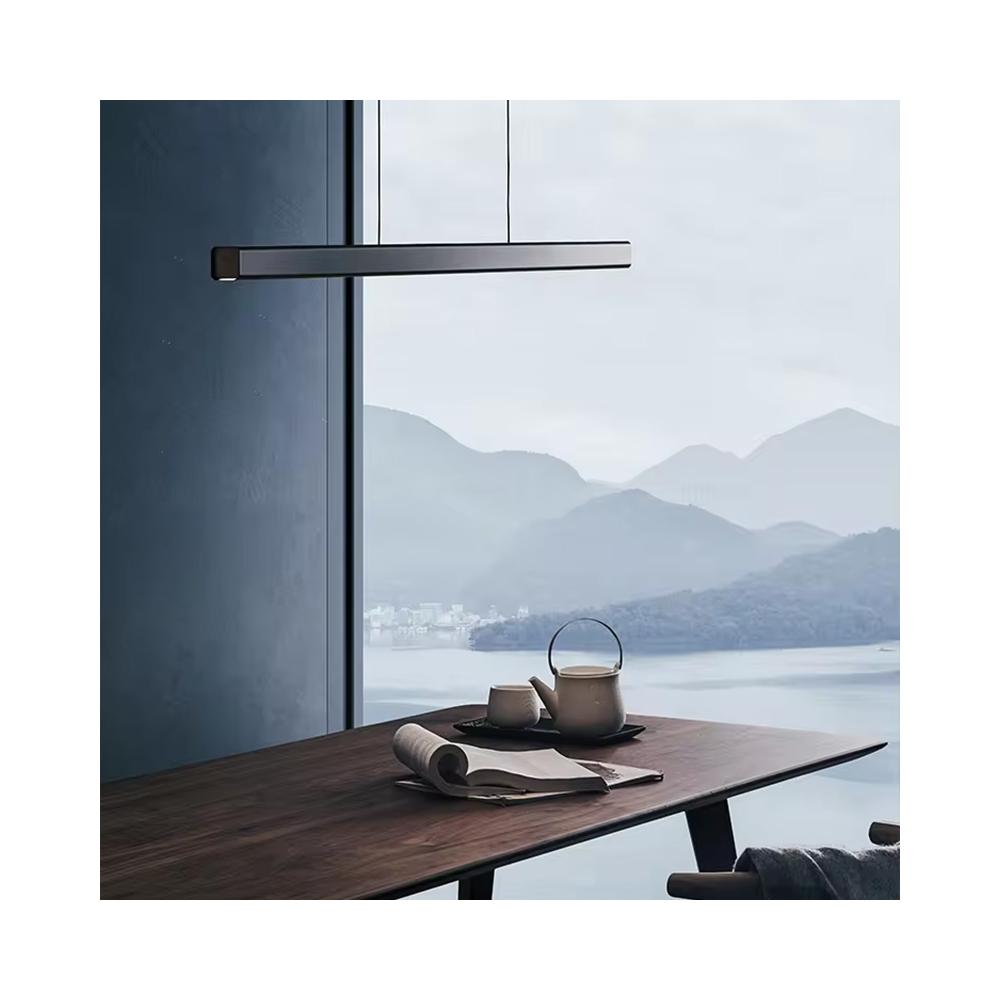 Hängande LED-taklampa APP1447-CP Svart 80 cm