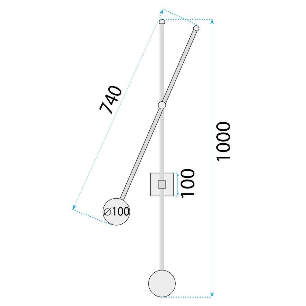 Vägglampa APP1595-2W svart