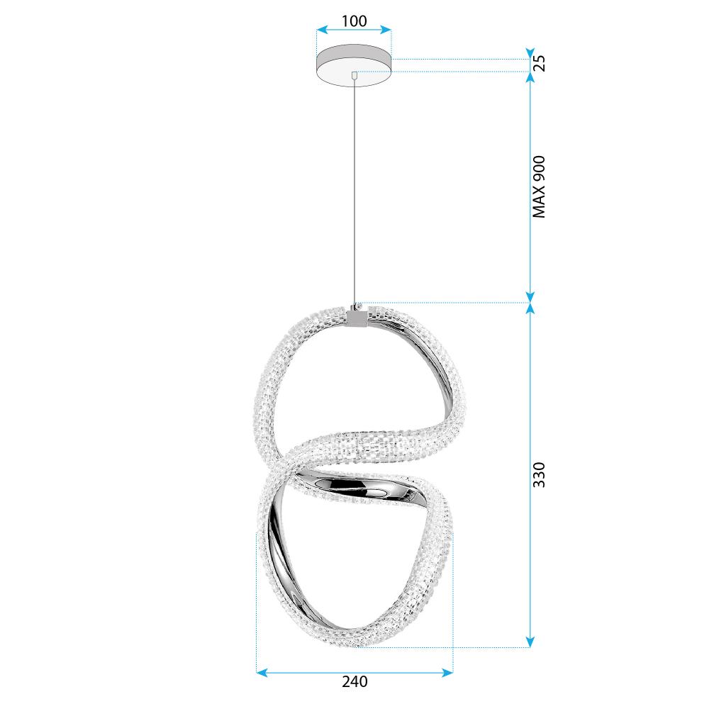 HÄNGLAMPA LED G069-CP Guld