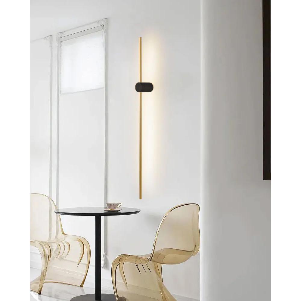 KINKIET ŚCIENNY LED LHJ062-W CZARNO ZŁOTY