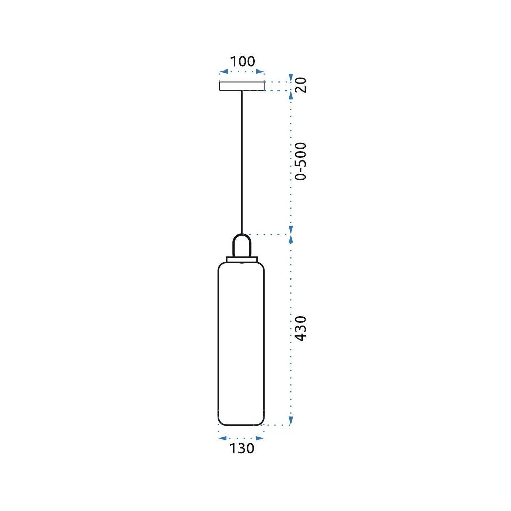Glaslampa Pendel Taklampa Tuba APP631-1CP
