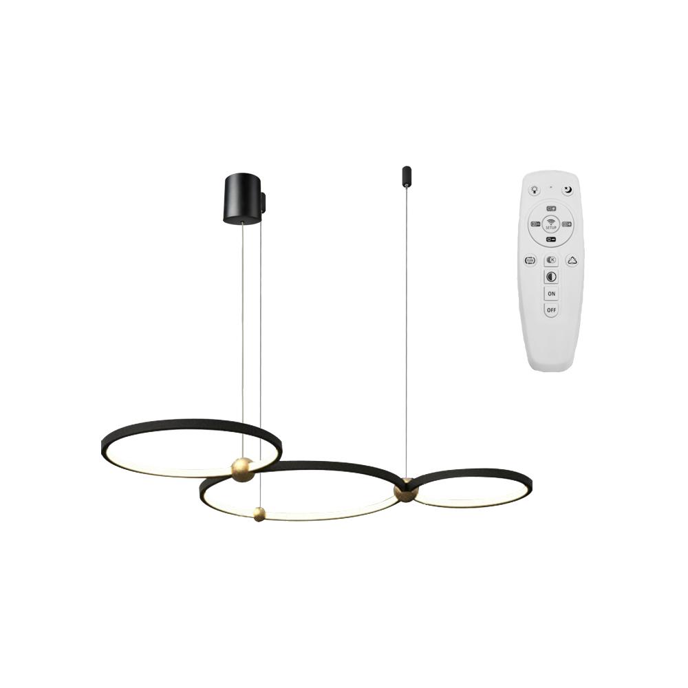 Lampa Ring 3 LED + fjärrkontroll APP752-30-40-50 Svart