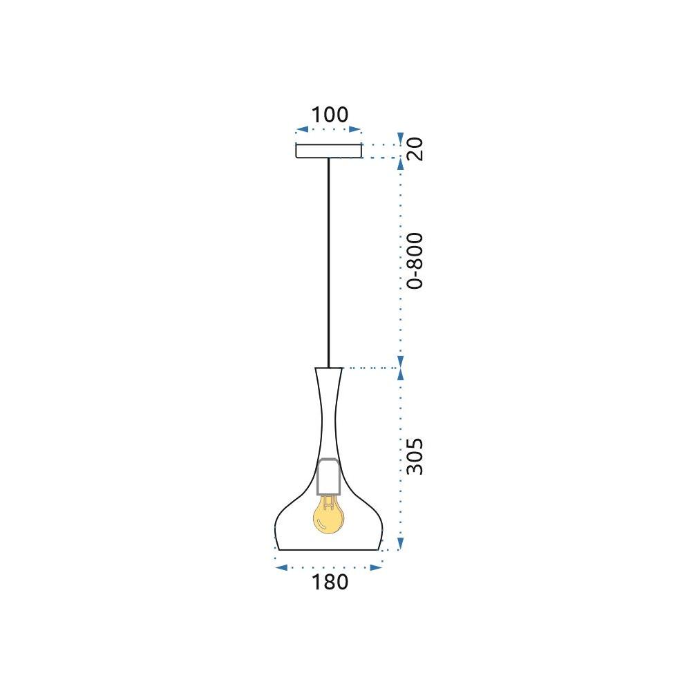 HÄNGLAMPA SPEGLAD APP282-1CP SATIN