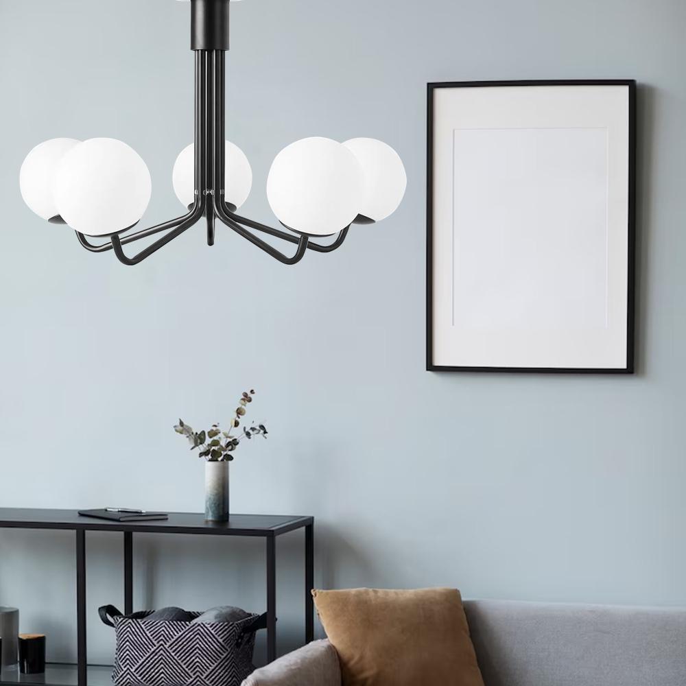 HÄNGANDE TAKLAMPA SVART APP1578-5C