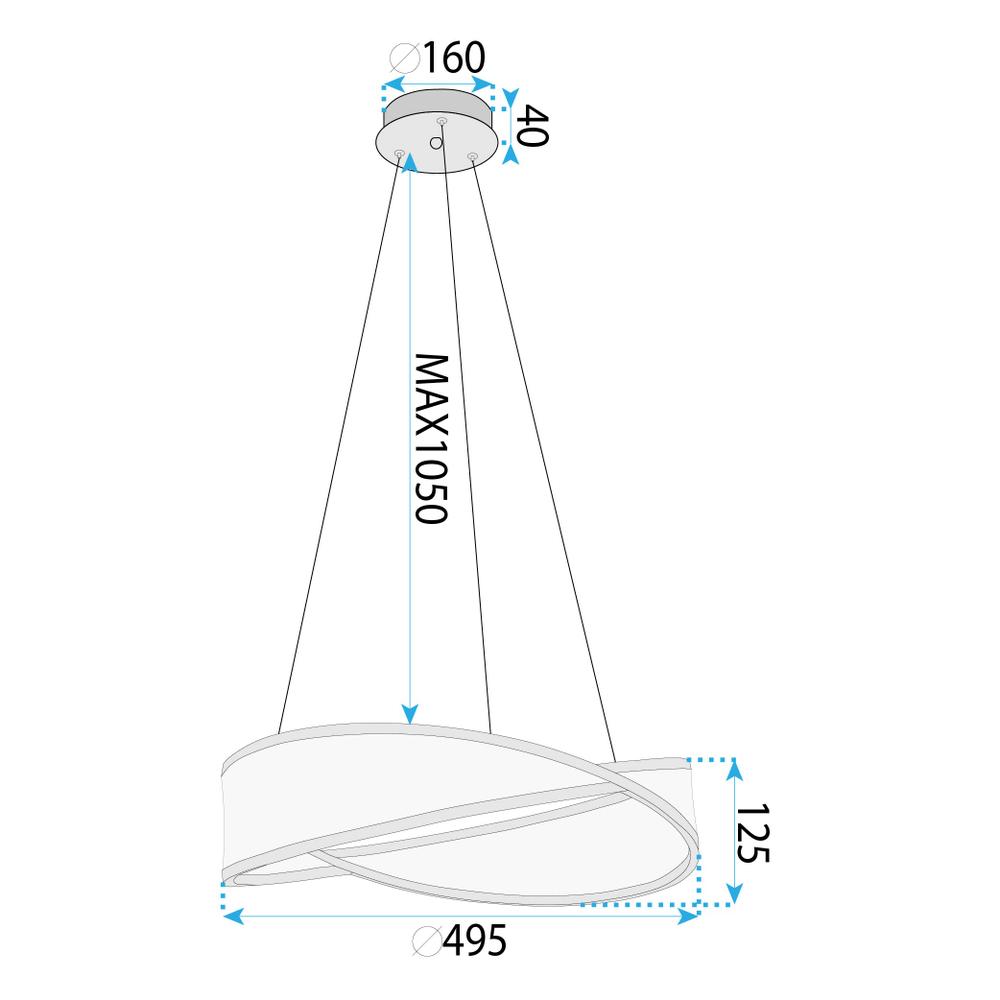 HÄNGANDE TAKLAMPA G136-CP 50 cm Guld
