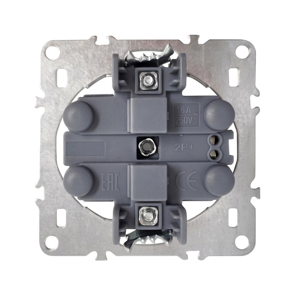 Doble enchufe con toma de tierra OSTE JNH002-G Black