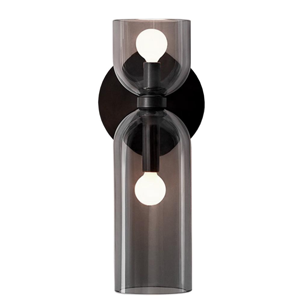 VÄGGLAMPA VÄGGLAMPA APP1208-2W Svart