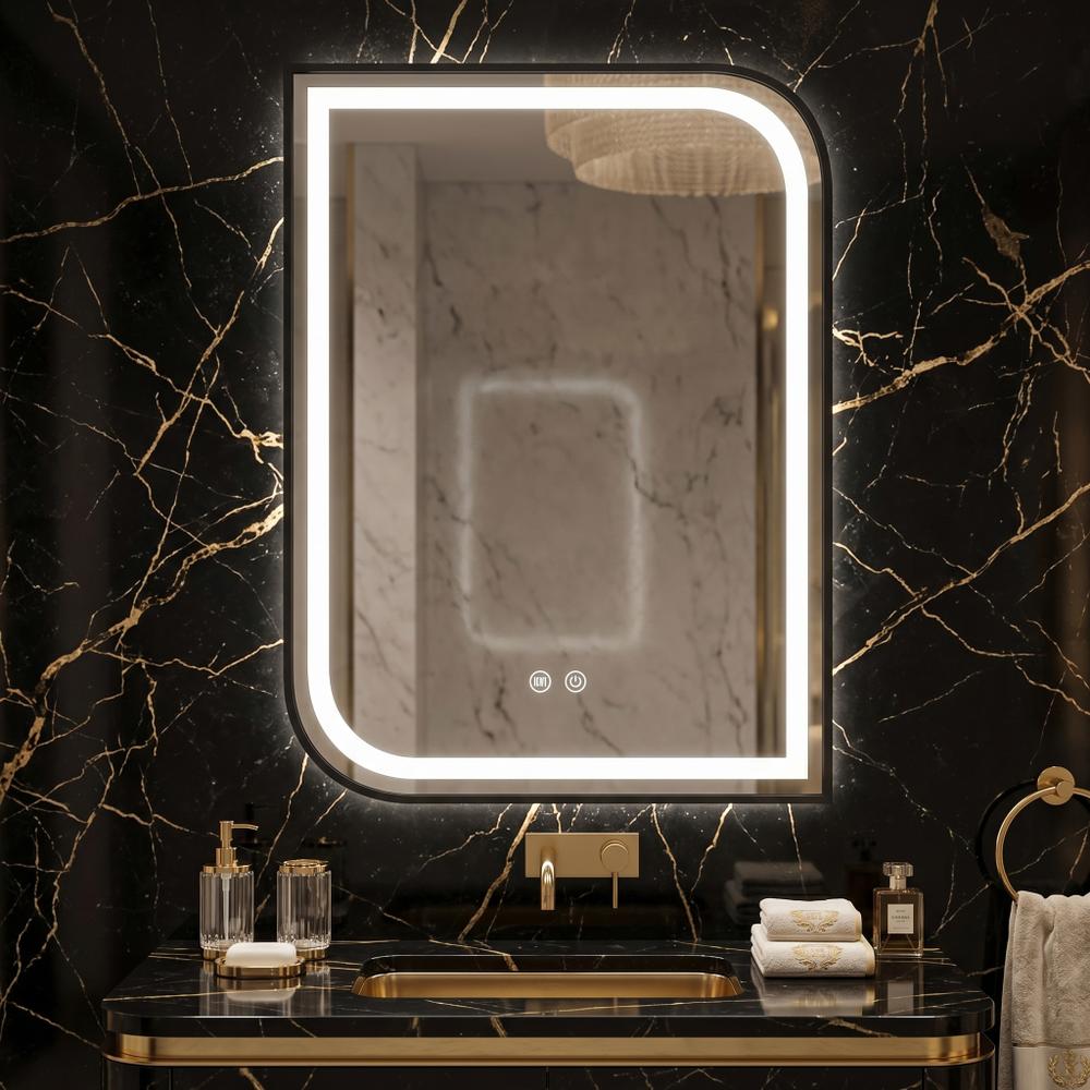 LED-VÄGGSPEGEL ZONE 80X60 BLACK