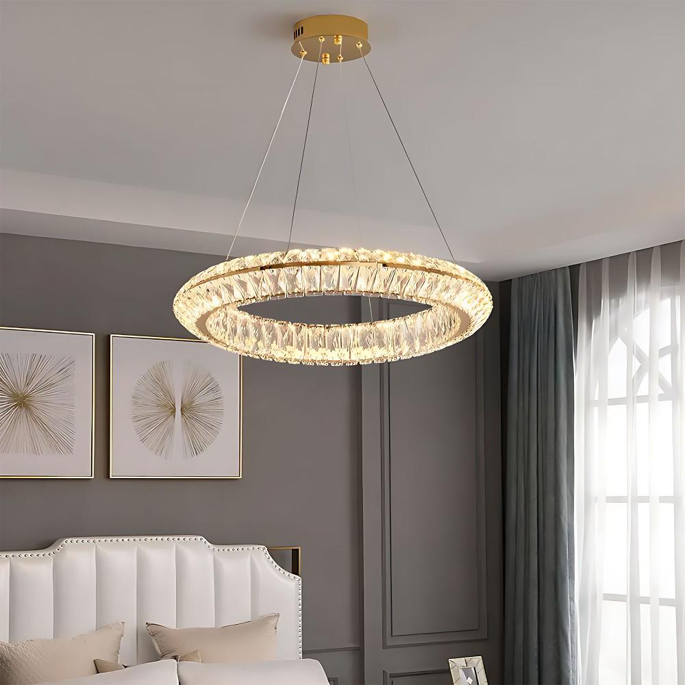 HÄNGENDE LED TAKLAMPA APP1769-CP Guld 80 cm