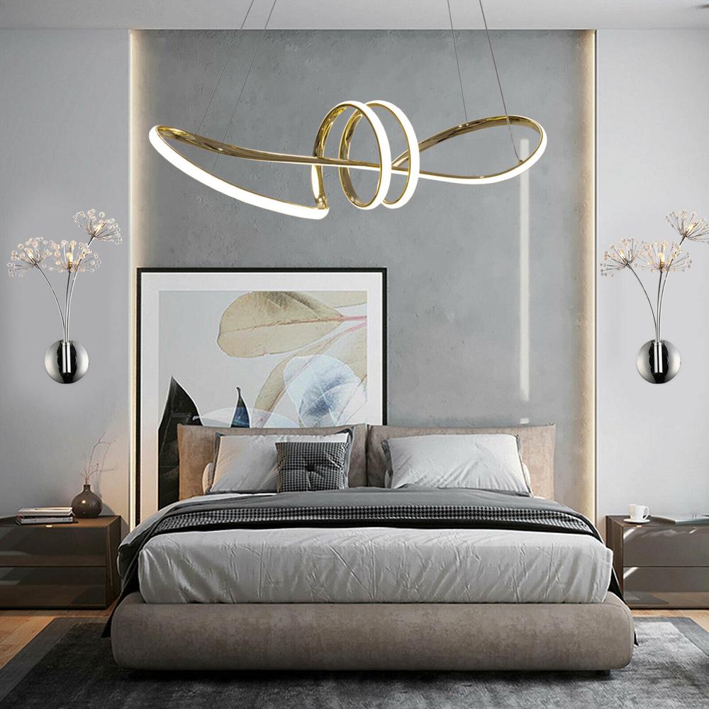 Modern takplampa LED + FJÄRRKONTROLL APP824-CP Guld