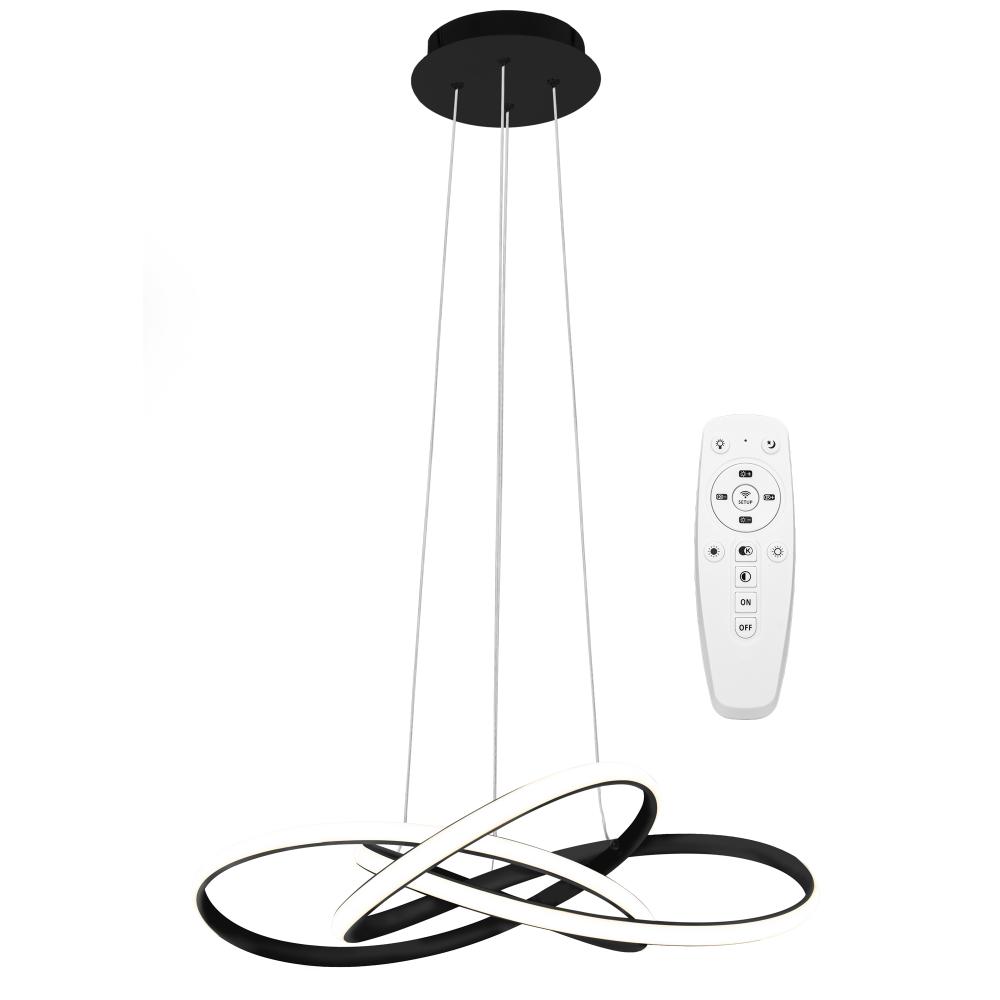 Modern taklampa LED + FJÄRRKONTROLL APP814-CP Node Svart