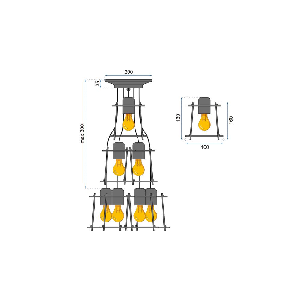 HÄNGENDE TAKLAMPA APP221-7CP