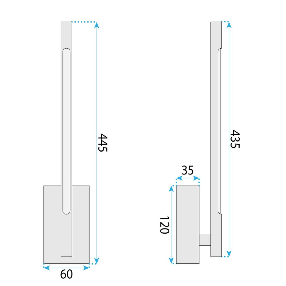 Vägglampa LED APP1799-W Guld