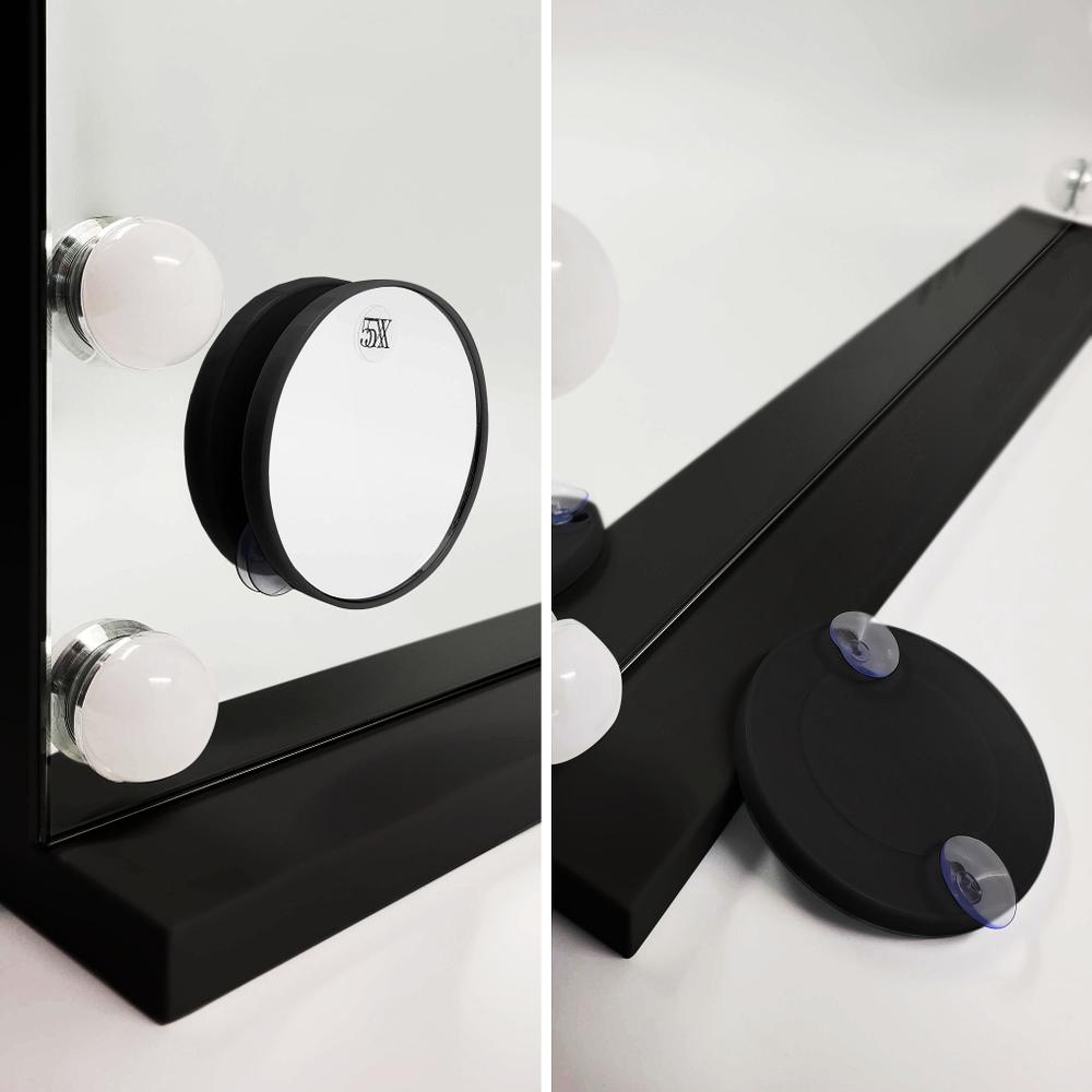 Spegel LED Hollywood Svart