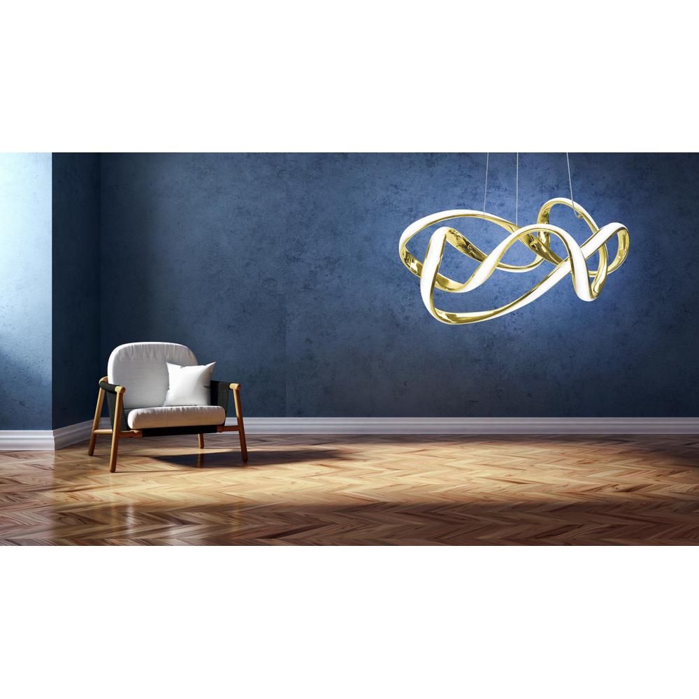 Modern taklamp LED + FJÄRRKONTROLL EVE APP821-CP Guld