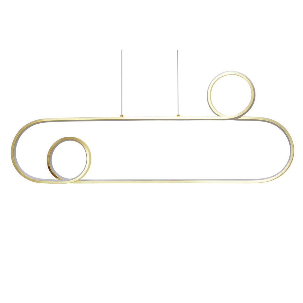 Hängande LED-taklampa APP809-CP Guld + fjärrkontroll