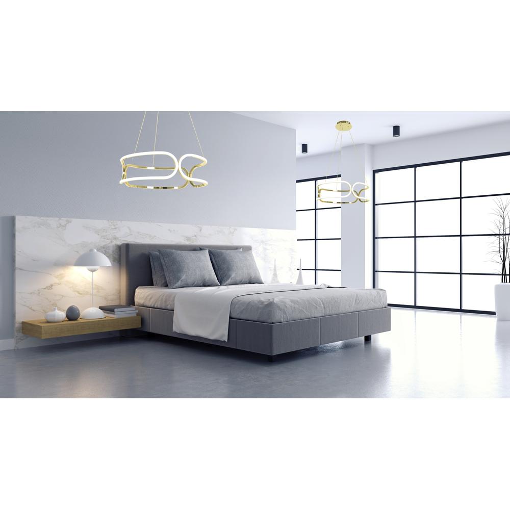 TAKLAMPA MED FJÄRRKONTROLL PLAFOND LED APP791-CP TRIO Guld